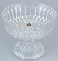 Üveg Kínálótál, Jelzés Nélkül, Kopásnyomokkal, M:19cm, D:23cm - Glass & Crystal