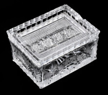 Kristály Dobozka, Cigarettának, Hamutálnak Használható Tetővel 10x12 Cm - Glass & Crystal