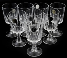 Francia ólomkristály Borospohár Készlet, 8 Db, Címkével Jelzett, Hibátlan, M: 13,5 Cm - Verre & Cristal