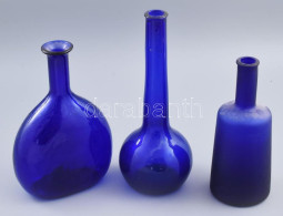 3 Db Kék üveg Palack 23-28 Cm - Glass & Crystal