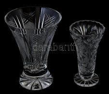 Két Kristály Váza. Hibátlanok M: 15 Cm, M: 12,5 Cm - Glas & Kristal