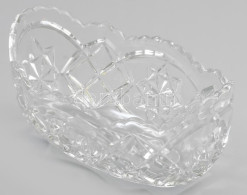 Nagy Méretű üveg Tál, Formába öntött, Hibátlan. 26x16 Cm - Verre & Cristal