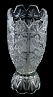 Kristályüveg Váza, Jelzés Nélkül, Hibátlan, M: 25 Cm - Glass & Crystal