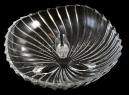 Üveg Kínáló Tál, Lábakon. Formába öntött, Hibátlan- D: 24 Cm - Glas & Kristal