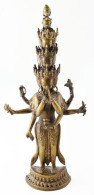 Bodhisattva Avalokiteshvara. Nepál, 20. Sz. Eleje, öntött Bronz, 11 Fejjel és 8 Karral. Kezeiben Különböző Szimbolikus T - Altri & Non Classificati