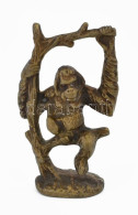 Bronz Majom Figura. Jelzés Nélkül M: 12 Cm - Autres & Non Classés