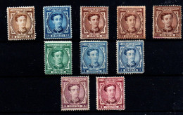 España Nº 174/5, 177, 179/81. Año 1876 - Unused Stamps