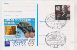 MÜNZEN - Sonderstempel, 50 Jahre Deutsche Mark, Essen 1998 - Monnaies (représentations)