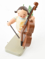 Wendt & Kühn Zenélő Figura. Brácsás Kézzel Festett Fa, Jelzett. 6 Cm / Wendt & Kühn Musican. Painted Wood. Marked, In Go - Altri & Non Classificati