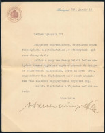 1941 Szlachányi Béla, A Kir. Országos Gyűjtőfogház Igazgatójának Gépelt Kondoleáló Levele, Ismeretlen Személy Részére, A - Unclassified