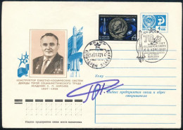 Jurij Viktorovics Romanyenko (1944- ), Szovjet űrhajós Aláírása Emlékborítékon / Signature Of Signatures Of Yuriy Viktor - Autres & Non Classés