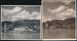 1936 Dürnstein (Ausztria), 2 Db Művészi Fotó, 15x12,5 Cm és 12,5x14,5 Cm - Sonstige & Ohne Zuordnung