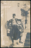 1913.XI.28. Egyiptomi Férfi (Marouff Hamza) Budapesten, Fotólap, A Hátoldalon Feliratozva, Kissé Viseltes állapotban, 13 - Altri & Non Classificati