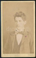 Cca 1880-1890 Fiatal Férfi Portréja, Keményhátú Fotó Paris, Maurice Schnape Műterméből, 10,5x6,5 Cm - Autres & Non Classés