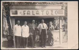 Cca 1930 Falatozó Fotója, BNV, A Képen Mazuch Izidor Vendéglőssel, Fotólap, A Hátoldalon Jelzett (Bugesch Lajos Műterméb - Otros & Sin Clasificación