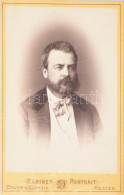 Cca 1890 Férfiportré, Keményhátú Fotó Doctor és Kozmata Pesti Műterméből, 16,5×10,5 Cm - Altri & Non Classificati