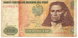 PERU P135 500 INTIS 6.3.1986  #A/G FINE - Pérou