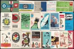 Cca 1960-1970 Vegyes Kártyanaptár Tétel, 22 Db - Publicités