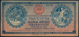 Cca 1910-1920 Ilona Artézi Ásványvíz Számolócédula, Hajtásnyommal, Apró Sérülésekkel - Advertising