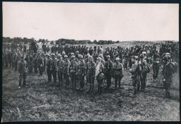 1919 A Magyar Vörös Hadsereg Katonái Feliratozott Csoportkép Későbbi Nagyítás 17x11 Cm - Other & Unclassified