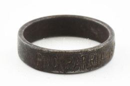 1914. "Pro Patria 1914" Acél Gyűrű (19mm Belső átmérő, 61-es Méret) - Autres & Non Classés