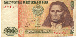 PERU P135 500 INTIS 6.3.1985  #A/F FINE - Perú