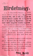 1915 Népfölkelési Szemle Hirdetménye, Nagykőrös 31x49 Cm - Other & Unclassified