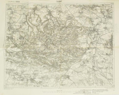 Cca 1913 Dubno (Ukrajna) és Környéke, Katonai Térkép, 1 : 75.000, 54x43 Cm - Andere & Zonder Classificatie