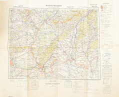 1944 Bécs és Környéke Német Katonai Térkép 57x54 Cm - Other & Unclassified