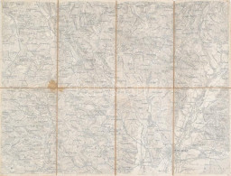Cca 1900 Szászrégen és Környéke Katona Térkép Vászonra Kasírozva / Reghin Map 53x38 Cm - Other & Unclassified