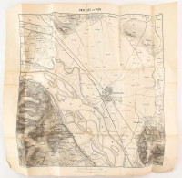 Cca 1850 Bécs és Környékének Kőnyomatos Térképe. Hajtva. / Lithographic Map Of Vienna And Area. Folded 49x51 Cm - Autres & Non Classés