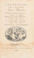 Thomson James, The Seasons, With His Life, An Index, And Glossary. A Dedication To The Earl Of Buchan, And Notes To The  - Ohne Zuordnung