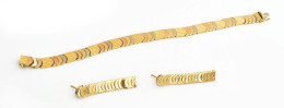 18K Arany (Au) Nyaklánc és Fülbevaló Szett Kígyó Mintás. Jelzett 34,2 G - Sonstige & Ohne Zuordnung