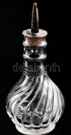 Olaj / Ecet Kiöntő üveg, Ezüst (Ag) Tetővel, Hibátlan 18 Cm - Sonstige & Ohne Zuordnung