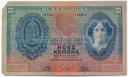 1907. 20K "1914 021326" T:F /  Hungary 1907. 20 Korona "1914 021326" C:F Adamo K16 - Unclassified