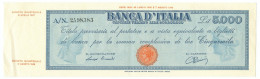 5000 LIRE TITOLO PROVVISORIO TESTINA REPUBBLICA ITALIANA 08/04/1947 SPL/SPL+ - Other & Unclassified