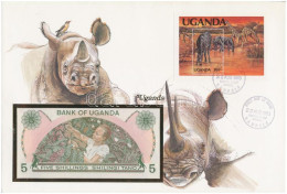 Uganda 1982. 5Sh Felbélyegzett Borítékban, Bélyegzéssel T:I Uganda 1982. 5 Schilling In Envelope With Stamp And Cancella - Ohne Zuordnung