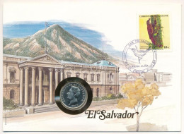 El Salvador 1977. 10c Ni-sárgaréz "Francisco Morazan" Felbélyegzett Borítékban, Bélyegzéssel T:UNC  El Salvador 1977. 10 - Non Classés