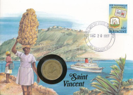 Kelet-Karibi Államok / Saint Vincent 1981. 1$ Al-bronz Felbélyegzett Borítékban, Bélyegzéssel, Német Nyelvű Leírással T: - Ohne Zuordnung
