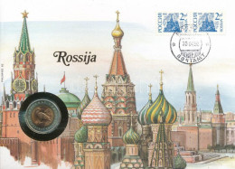 Oroszország 1992. 10R "Vörös Könyv - Vörösmellű Kazarka" Felbélyegzett Borítékban, Bélyegzéssel, Német Nyelvű Leírással  - Unclassified