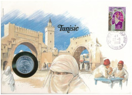 Tunézia 1983. 5M, Felbélyegzett Borítékban, Bélyegzéssel, Német Nyelvű Leírással T:UNC Tunisia 1983. 5 Millim In Envelop - Non Classés
