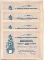 Mándok 1927. "Mándoki Takarékpénztár Részvénytársaság" Részvénye 20P-ről, Szelvényekkel és Szárazpecséttel (4x) Sorszámk - Non Classés