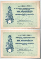 Mándok 1927. "Mándoki Takarékpénztár Részvénytársaság" Tíz Részvénye Egyenként 20P-ről, összesen 200P-ről (2x) Sorszámkö - Zonder Classificatie