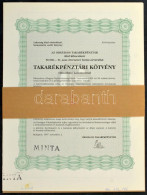 Budapest 1987. "Országos Takarékpénztár" Takarékpénztári Kötvénye 50.000Ft Névértékben, "MINTA" Felülbélyegzéssel, Szelv - Ohne Zuordnung