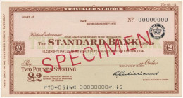 Nagy-Britannia DN 2P "Standard Bank" "SPECIMEN" Utazási Csekk T:AU United Kingdom ND 2 Pounds "Standard Bank" "SPECIMEN" - Non Classificati