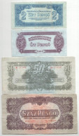 1944. 2P-100P (4xklf) "A Vöröshadsereg Parancsnoksága" T:F Közte Folt, Kis Szakadás - Non Classés