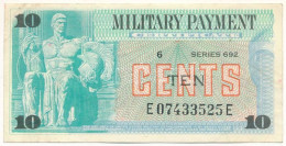 Amerikai Egyesült Államok / Katonai Kiadás DN (1970) 10c "E 07433525 E" T:F USA / Military Issue ND (1970) 10 Cents "E 0 - Ohne Zuordnung