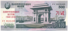 Észak-Korea 2018. 500W "A KNDK Megalapításának 70. évfordulója" Emlék Bankjegy T:UNC North Korea 2018. 500 Won "The 70th - Non Classificati