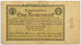 Németország / Weimari Köztársaság 1923. 1M T:III,III- / Germany / Republic Of Weimar 1923. 1 Rentenmark C:F,VG Krause P# - Ohne Zuordnung