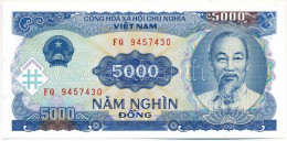 Vietnám 1991. 5000D "FQ 9457430" T:UNC  Vietnam 1991. 5000 Dong "FQ 9457430" C:UNC  Krause 108a - Ohne Zuordnung